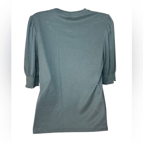 Lucky Brand Dusty Green Puff Sleeve Top - Picture 4 of 6